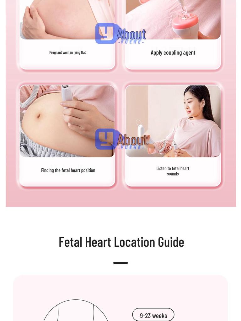 Kefu FD-270C Fetal Doppler Monitor for Home Use: Listen to Fetal Heartbeat and Track Movement