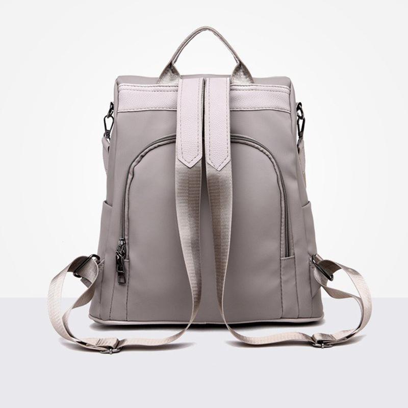 Yogodlns Moteryggsekk Dame Vanntett Oxford-ryggsekk Hårball Tenåringsskoleveske Reise Ryggsekk med stor kapasitet