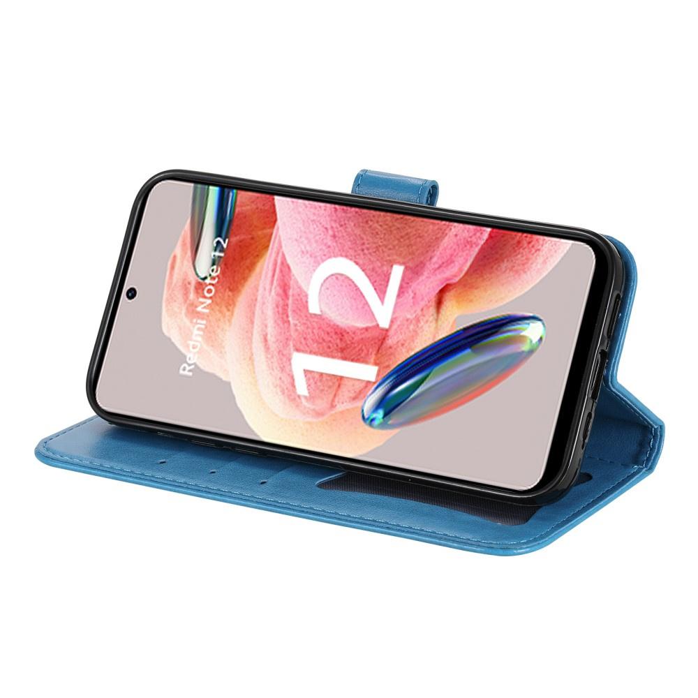 Flip Case for Xiaomi Redmi Note 12 4G, Mandala Flower, Blue