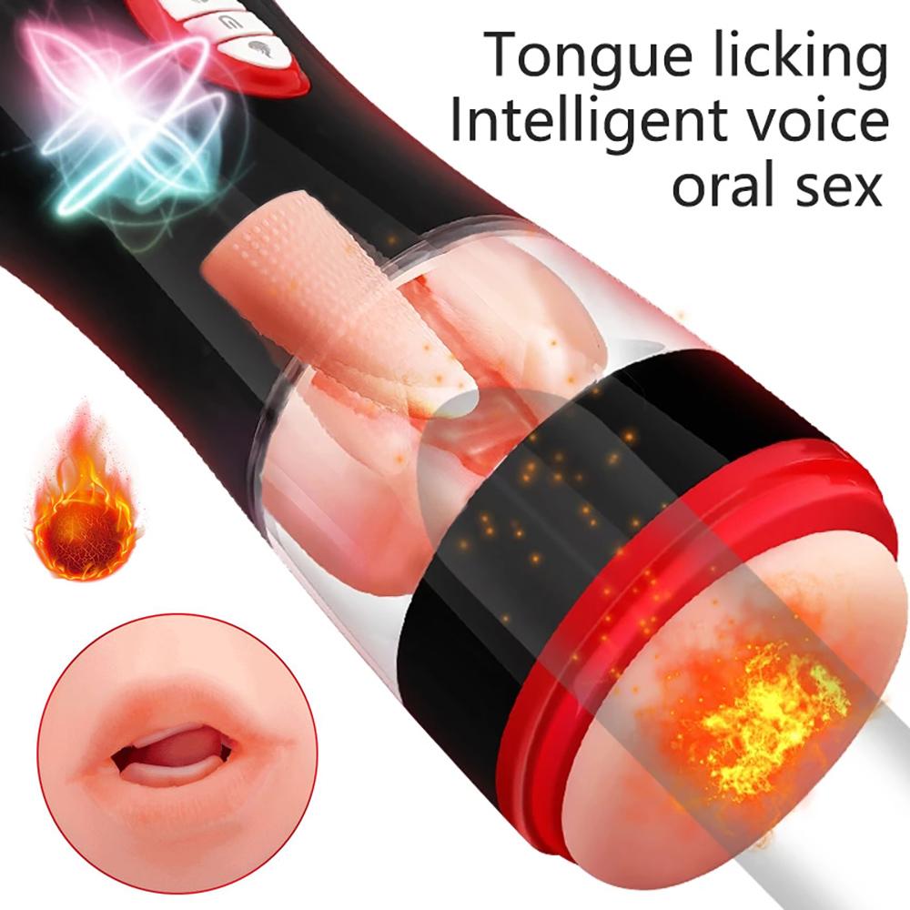 Automatic Blowjob Male Masturbators For Men Real Adult Goods 18 Sucking Machine Men's Silicone Vagina Doll Sexy Masturbation Toy
