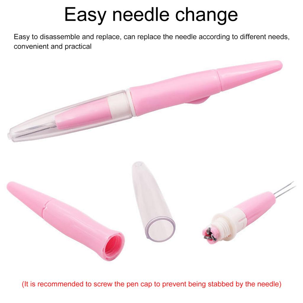 Rukojeť plsticí jehly s 3 plsticími jehlami Vyšívací plsticí pero Rukojeť pro plstění se třemi jehlami Potřeby pro plstění vlny