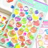 Korean NEKONI Creative Food Fruits Cartoon 3D Relief Stickers Scrapbooking Diy Journal Cute School Office Stationery Sticker