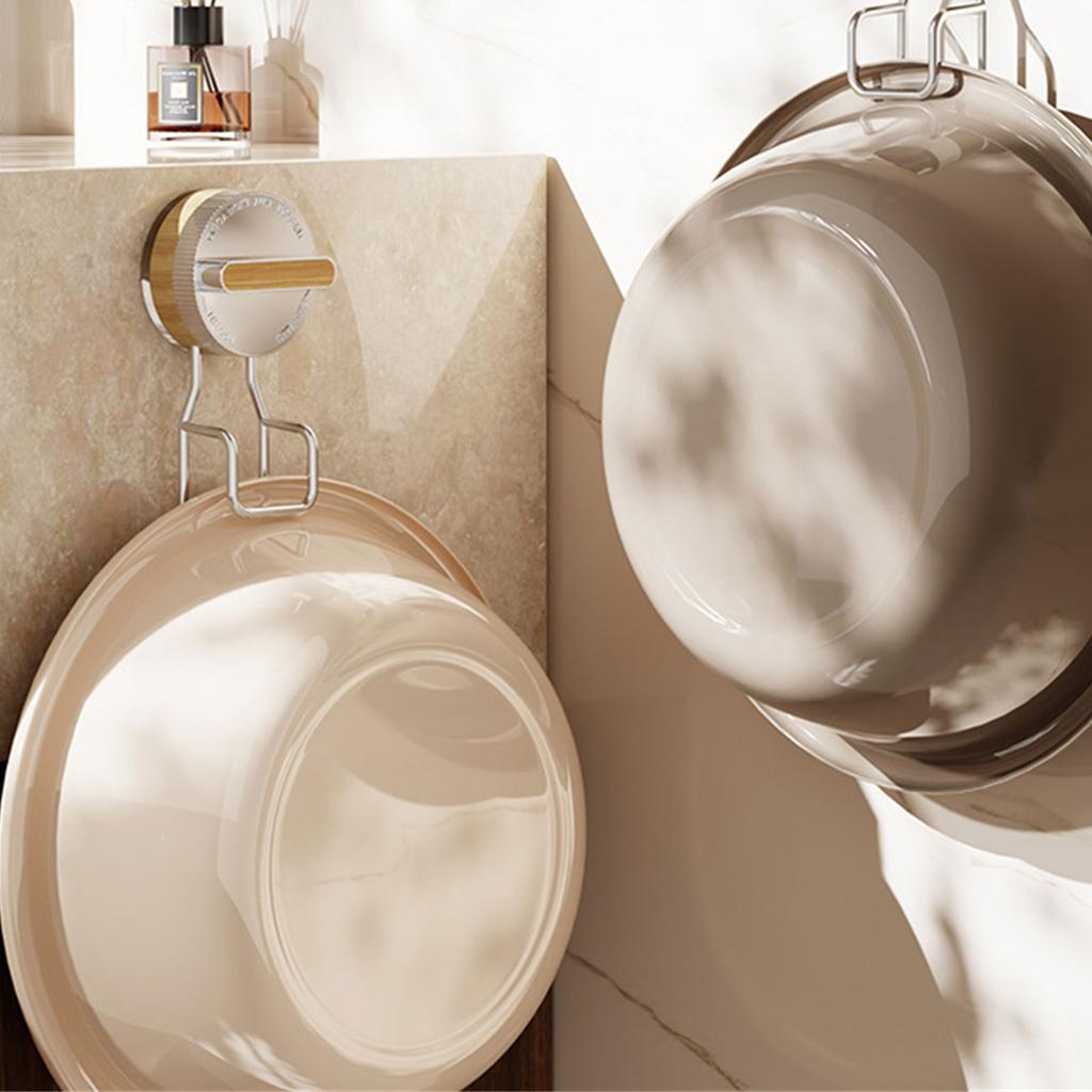 Suction Cup Hook Wall Mount Organizer Ideal For Basins Bathroom Accessories No Drilling Needed Washbasin Hanger