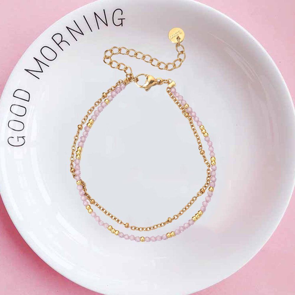 Adjustable Bohemia Colorful Bead Bracelets Waterproof Double French Pendant Jewelry Accessories