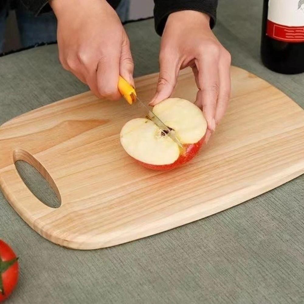 Solid Wood Chopping Board Non-Slip Bread Cutting Board Durable Cutting Plate Mat Vegetable Cutting