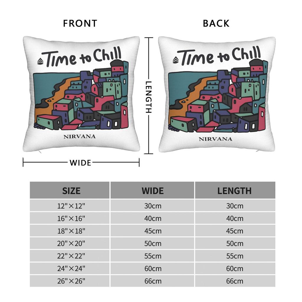 Band Nirvanaed Pillowcases Vintage Pillow Case For Living Room Bed Chair Square Pillow Cover