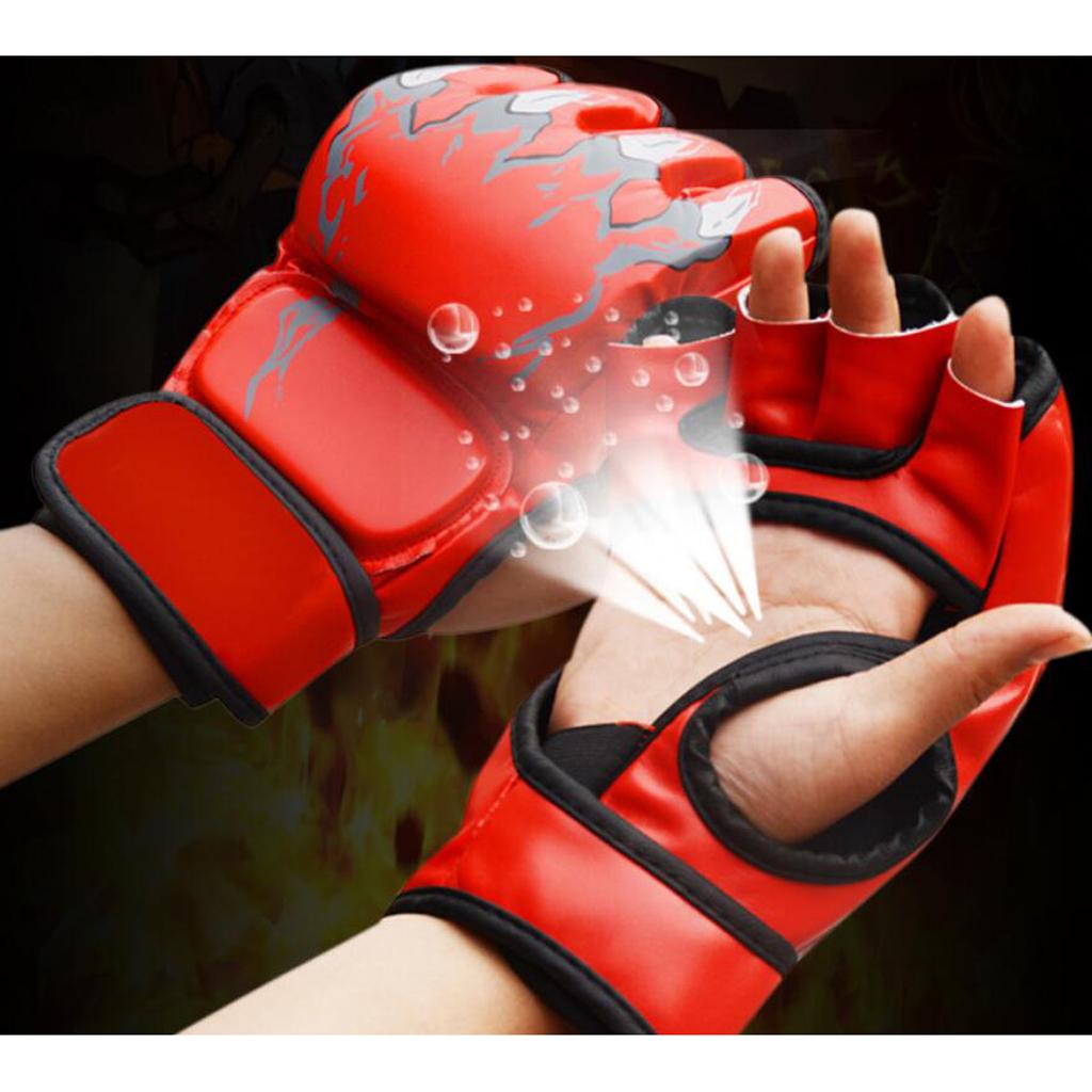 Kickboxen Sparring Grappling Handschuhe Sandsack Fingerlos