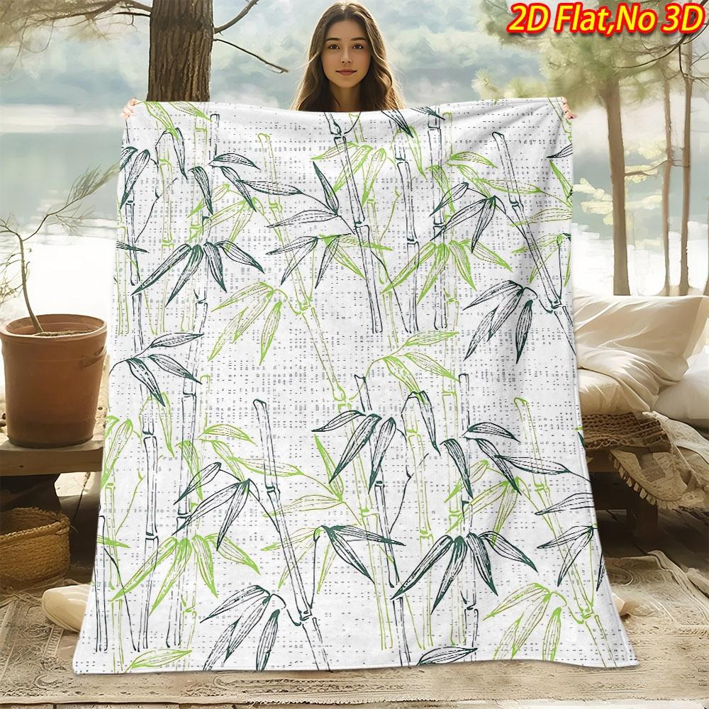1pc 1pcs Ink Forest Theme Blanket Suitable for All Seasons, Soft Quilted Throw Bedspread with Forest Print, Machine Washable Polyester Bedspread for C