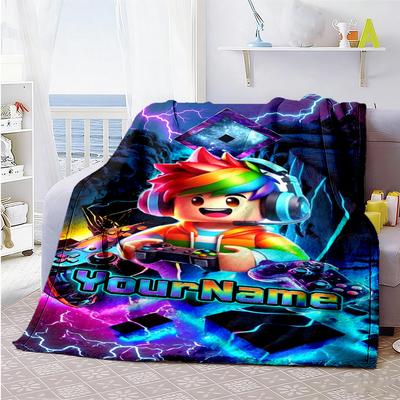 Roblox 121 Customize Text Blanket Throw Personalized Blanket Durable Comfort Perfect for Livingroom Bedding Office Home Decor