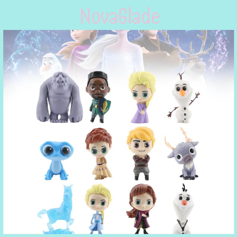 Mini Princess Figurine Set With 12 Adorable Elsa Anna And Olaf Characters For Collectors