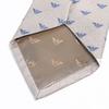 Emporio Armani Eagle Made in 340075 3R616 00050 Men's Tie, 7.5cm Wide, 100% Silk, Logo, Beige, Italy, [Used]