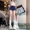 Women's Hip-Lifting Sports Shorts: Printed, Elastic Waist, Drawstring, Straight Design for Casual Summer Wear