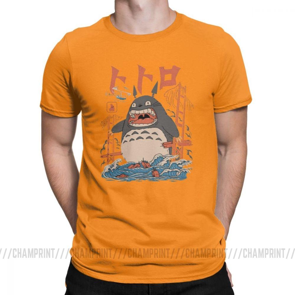 Novelty The Neighbor S Totoro Attack T Shirts Men Crewneck Cotton T Shirts Short Sleeve Tee