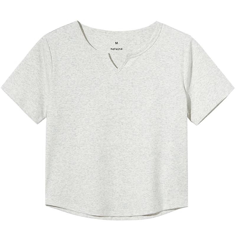 Hotwind Women s Basic V-Neck Short Sleeve T-Shirt S