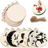 Good-Wooden Crafts Christmas Wood Pendant Home Decoration Hand-Painted DIY Props Christmas Party Tree Accessories