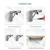 Yishuxiang 304 Stainless Steel Foldable Wall-Mounted Shelf Brackets