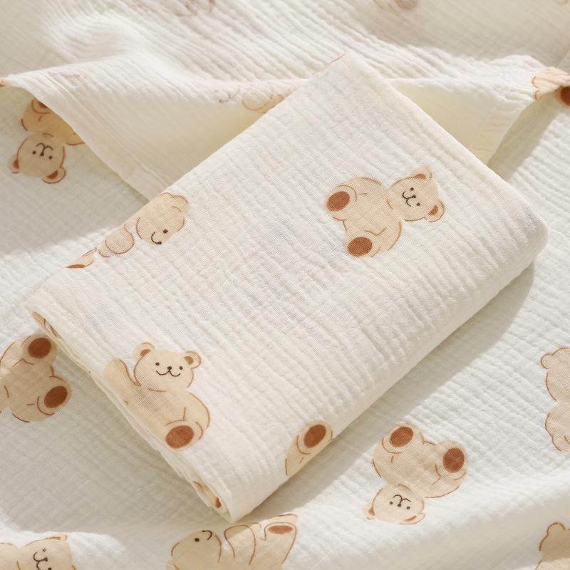 Crepe Cloth Double-Layer Towel, Newborn Baby Baby Absorbent Bath, Pure Cotton Children'S Blanket Gauze Bag Sheet