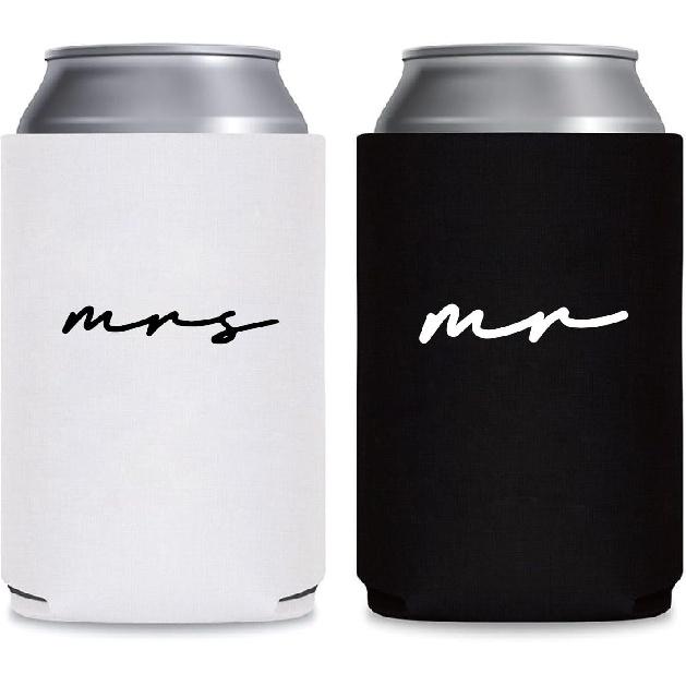 Mr&MrsGifts Mr and Mrs Gifts Wedding Can Coolers Engagement Gifts for Couples Honeymoon Essentials MM-MI