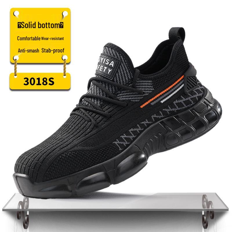 Men's Steel Toe Safety Work Shoes - Anti-Smash, Anti-Puncture, Wear-Resistant, Comfortable, Lightweight, Cross-Border Labor Protection.