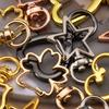5pcs Pet Dog Buckles Connector Openable Metal Sping Clasp Star Heart Cat Flower Ring Carabiner Keychain Bag DIY Jewelry Findings