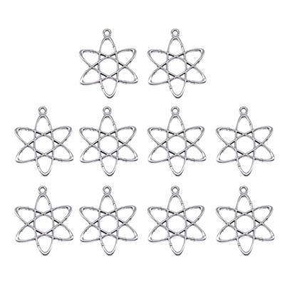 Confezione da 10 Ciondoli Struttura Atomica Fisica Chimica Componenti per Gioielli per Appassionati di Scienza e Scopi Educativi