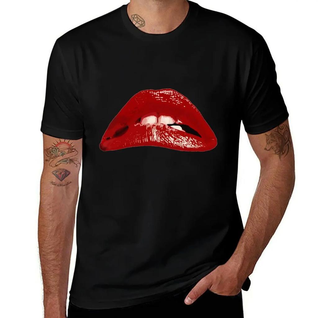 Science Fiction/Double Feature - Lips T-Shirt blanks Short sleeve tee anime clothes shirts men