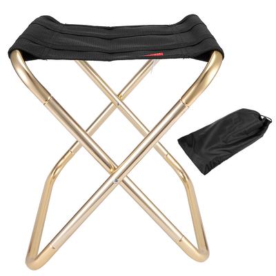 Faltbarer Campinghocker Aluminiumlegierung Tragbarer Faltstuhl Sitz für Outdoor Angeln Grillen Camping