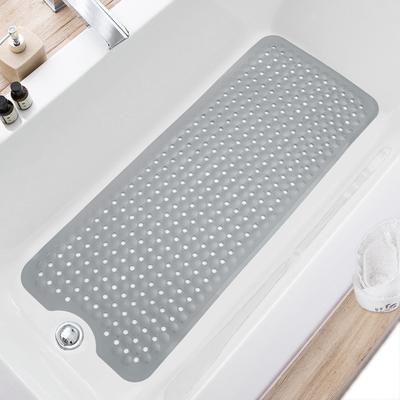Non-Slip Bathtub and Shower Mat with Drain Holes and Suction Cups