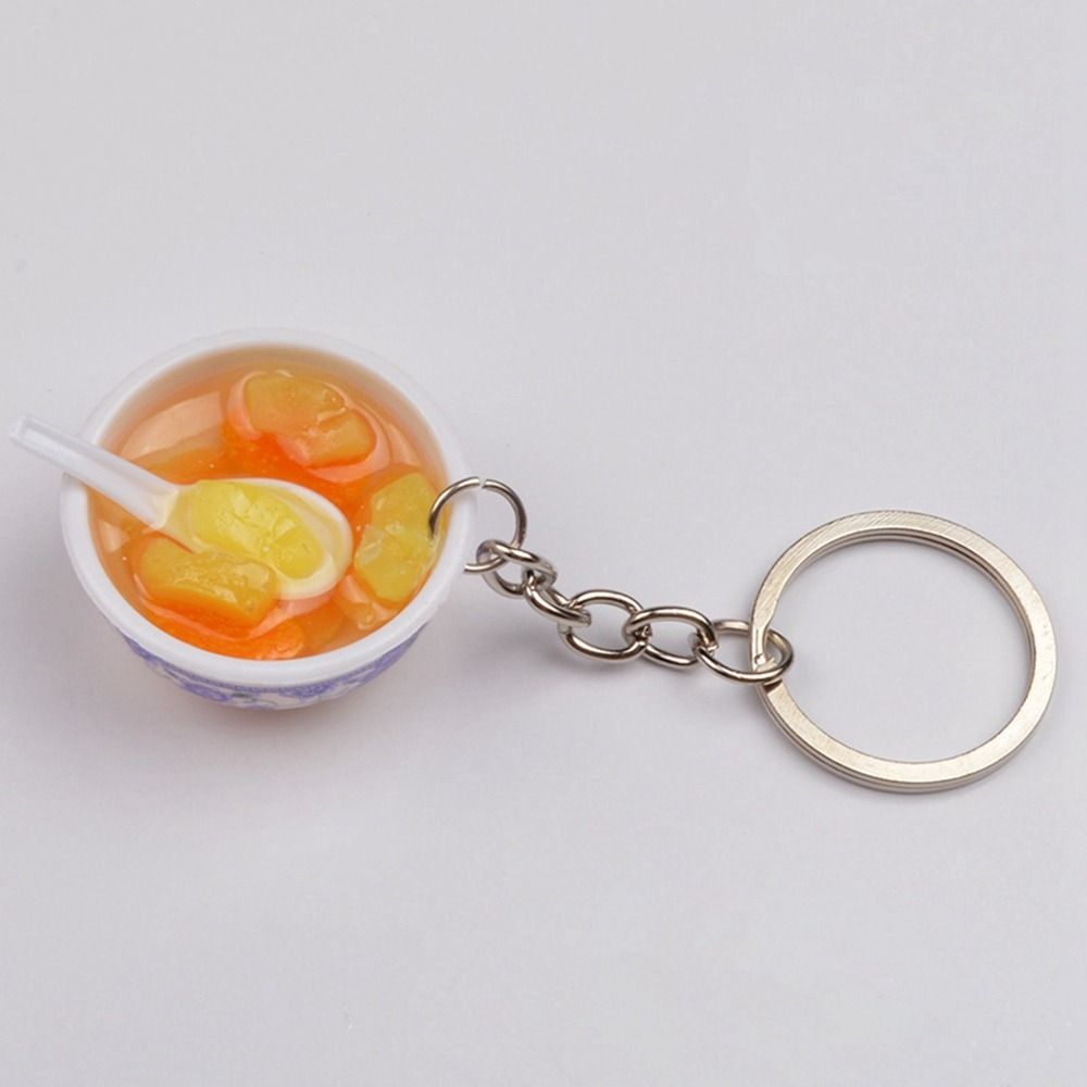 10 Styles Simulation Bowl Food Bowl  Shape Key Chain Pendant Children Play Toys  Play House Food