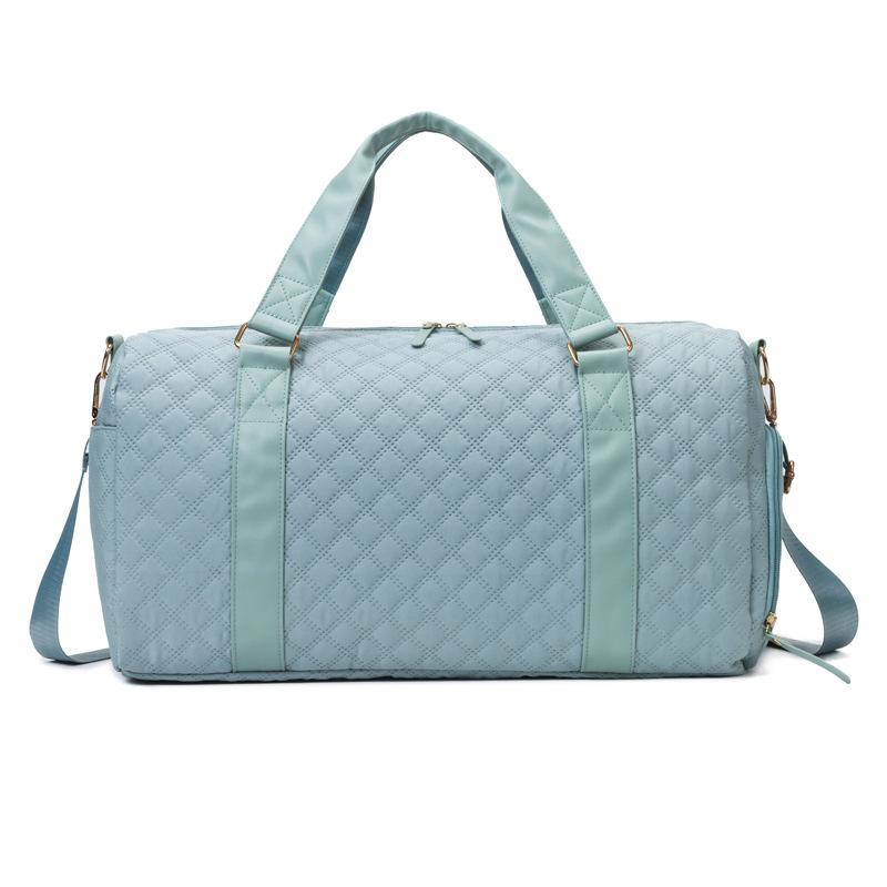 

New Fitness Bag Women s Independent Shoe Compartment Sports Bag Large-capacity Leisure Short-distance Travel Bag Business Trip Storage Handbag озеро синього кольору