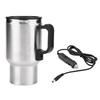 12V 450ml Electric Incar Stainless Steel Travel Heating Cup Coffee Tea Car Cup Mug