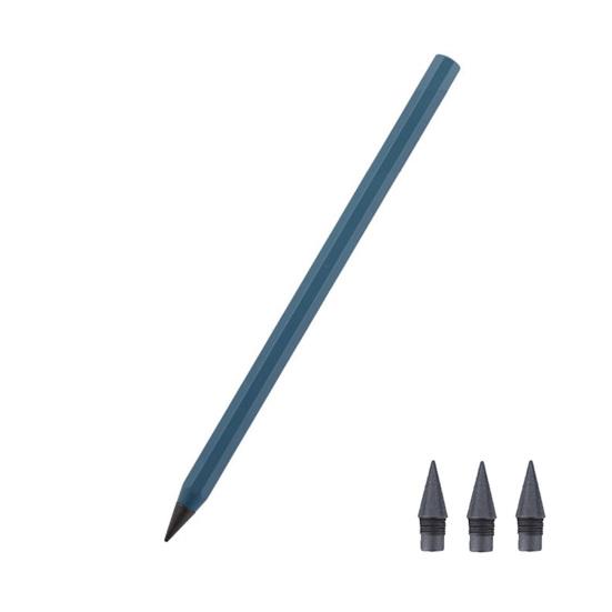 Metall-Schreibstift mit wiederverwendbarer Metallspitze Keine Tinte oder Anspitzen erforderlich Glatter Reibungsschreibstift für Architekten Künstler Bequemer Griff Bleistift