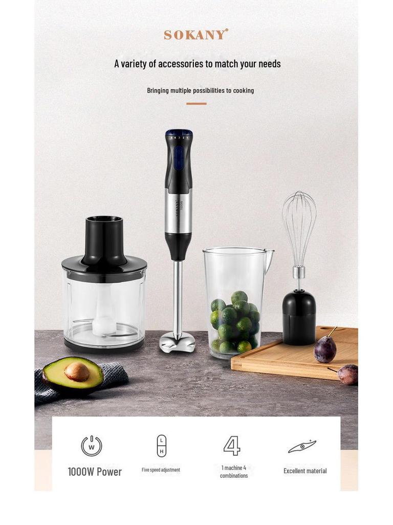 Multifunctional Handheld Baby Food Mixer: 110V US & 220V EU Compatible