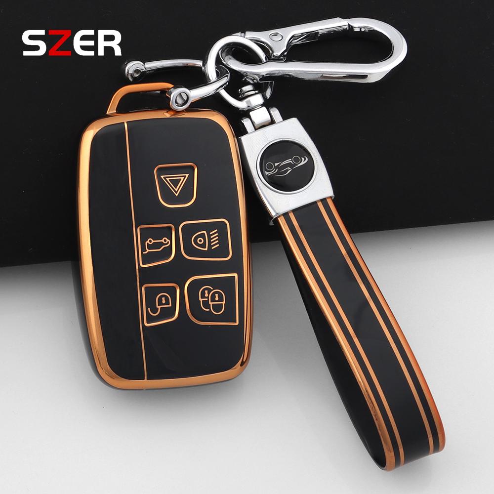 Plating Tpu Car Key Case Cover Fob Shell For Land Rover Range Rover Evoque Sport Freelander Discovery Velar For Jaguar Xe Xf Xj