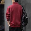 Autumn Semi-Open Stand-Up Collar Sweater Men'S Heavy Loose Large Size Top American Casual Pullover Jacket