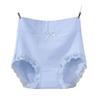 Lady Underpants High Waist Plus Slze Lace Trim Butt-covered Tummy Control Cotton Panties Seamless Comfort Daily Sport Briefs