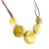 Les Trésors De Lily [D8203] - Green 'Bamboo' Designer Necklace