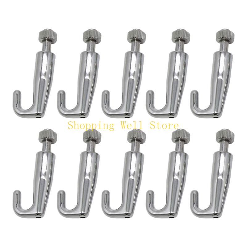 KX4B 10pcs Picture Hanger Frame Hanging Hardware Self-gripping Hook System for Artwork Wire Rope Metal Hooks Photo Hangers