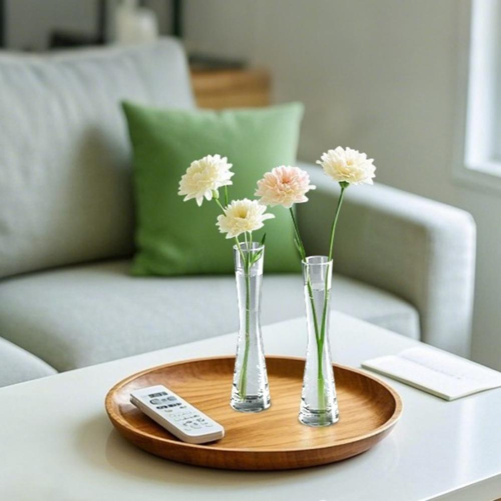 3PCS Transparent Glass Flower Vase Wedding Decoration Simple Vase Hydroponics Plant Flower VaseTable European Style Home Decor