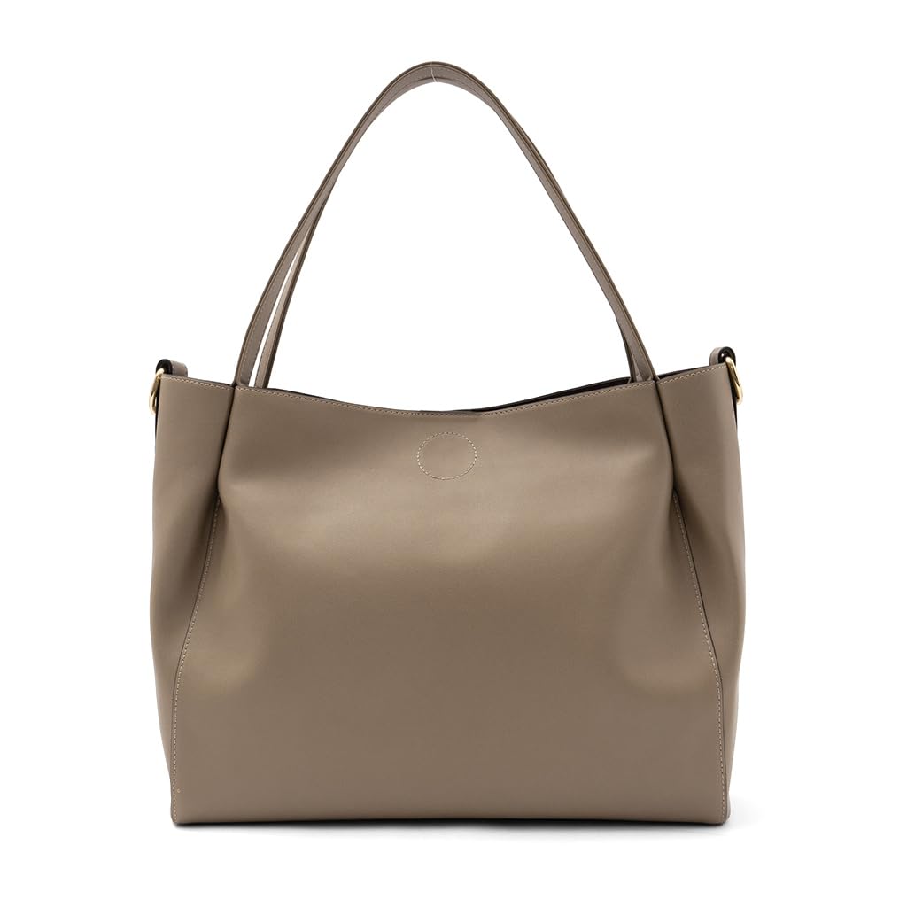 VITAFELICE Tote Bag with Inner Women's 2-Way Bag, Vsib-x1581p (Gray Beige)
