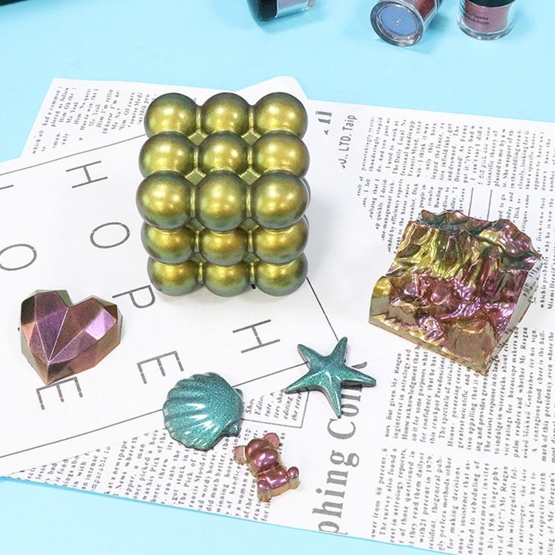 Chameleon Mica Powder,Color Shift Mica Powder for Epoxy Resin,Saturated Color Shifting Chrome Pigment Powder for Nails