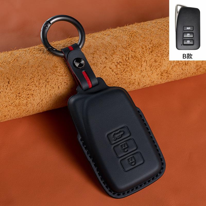 Leather Key Cover For Lexus  Es200 260 Es300 Nx200 Lx570    Car Key Case Holder Ring
