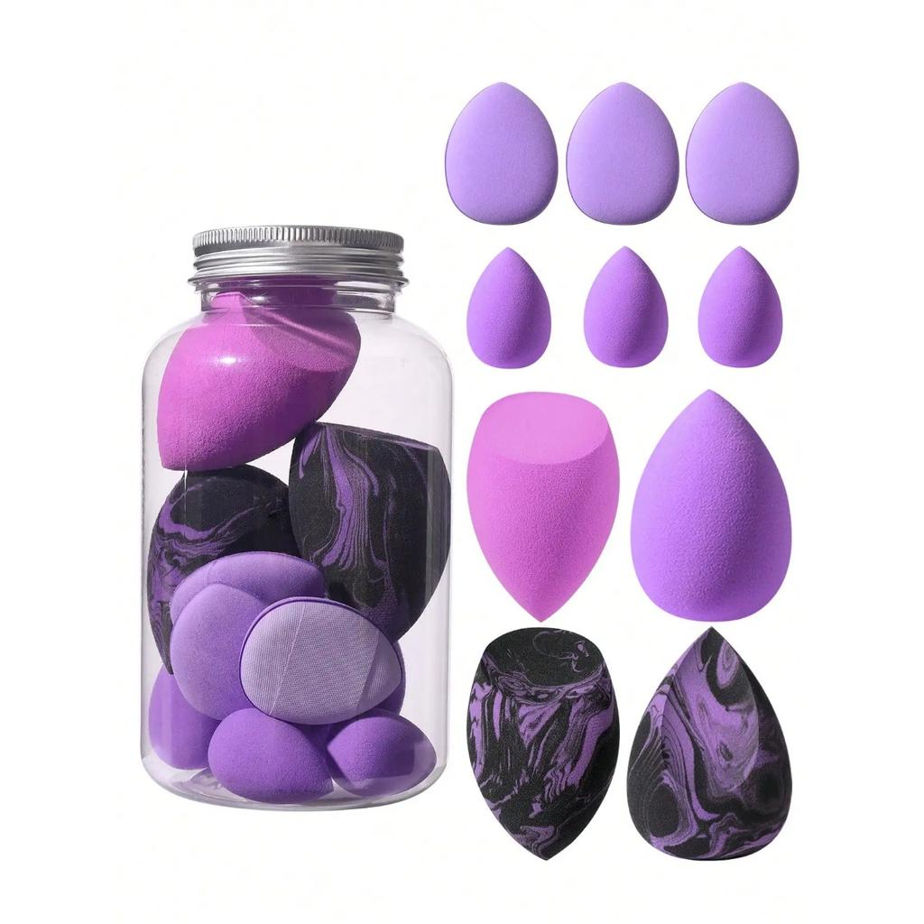 Makeup Sponge Set Blender Sponges 10 Pcs for Foundation Powder Liquid Professional Beauty Sponge Super Soft Facial Makeup Tools