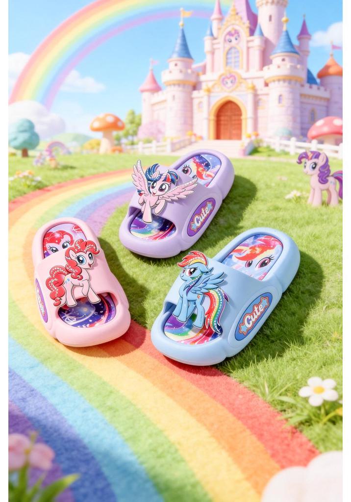 My Little Pony Non-Slip Girls' Slippers: Cute, Soft Sole for Mother-Daughter Wear at Home