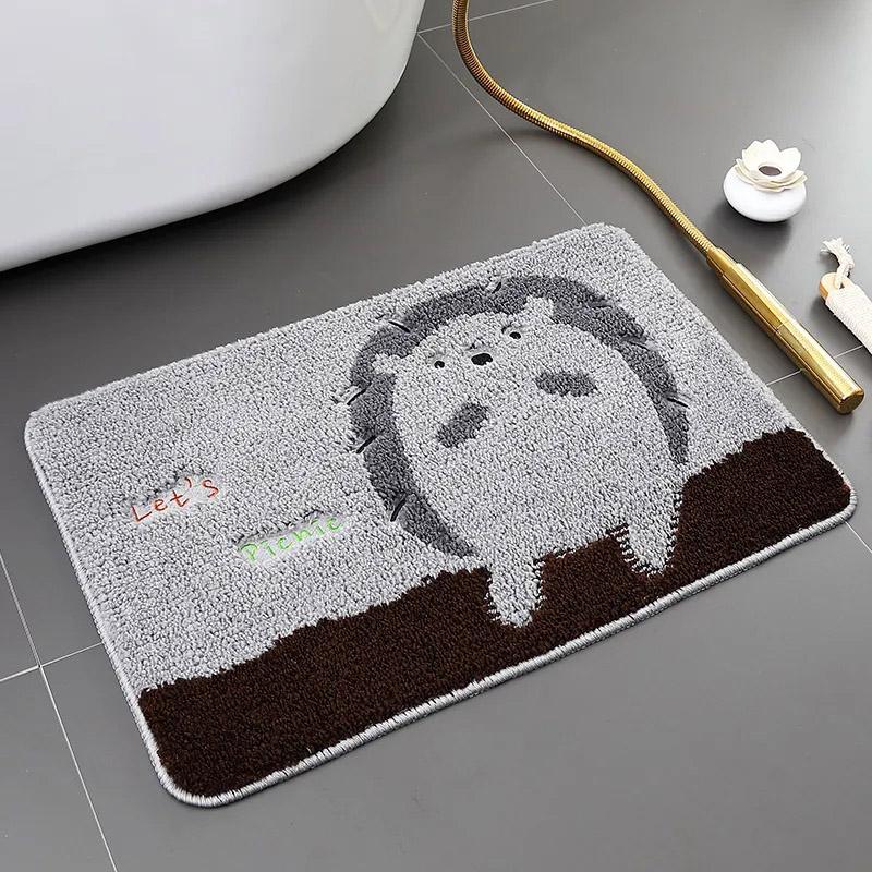 Cartoon Bathroom Floor Mat Anti-slip Mat Door Mat Bedroom Entry Door Home Welcome Mat Carpet Absorbent Foot Mat Washable Kids Rugs