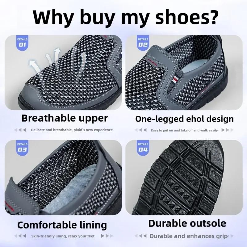 Pantofi de primăvară pentru bărbați, din plasă, cu fund moale, ușori și non-obositori, din material textil, pantofi mari pentru tătici, pantofi de designer pentru bărbați