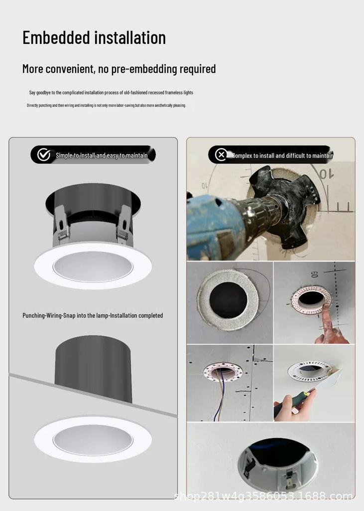 IP65 Waterproof Commercial Ceiling Spotlight for Hotels and Plazas