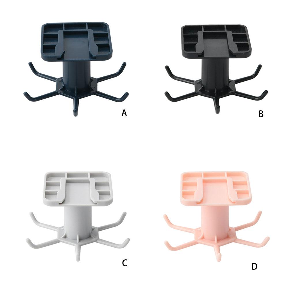 Kitchen Hanger Self-adhesive 360 Degree Rotatable 6 Claw Detachable Cup Cooking Tool Brush Rack Holder Accessories