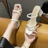 Cool Slippers Women's Summer Outer Wear New Fashion Versatile Thick Heel Retro Niche High Heel