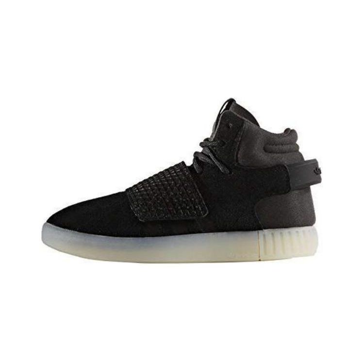 Adidas Originals Tubular Comfortable Simple Non-Slip Wear-Resistant Low-Top Kids Skate Shoes Kids Skate Shoes Black Gray BA9364